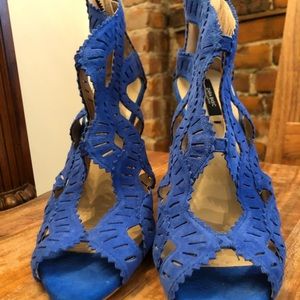 Zara royal blue strap heels